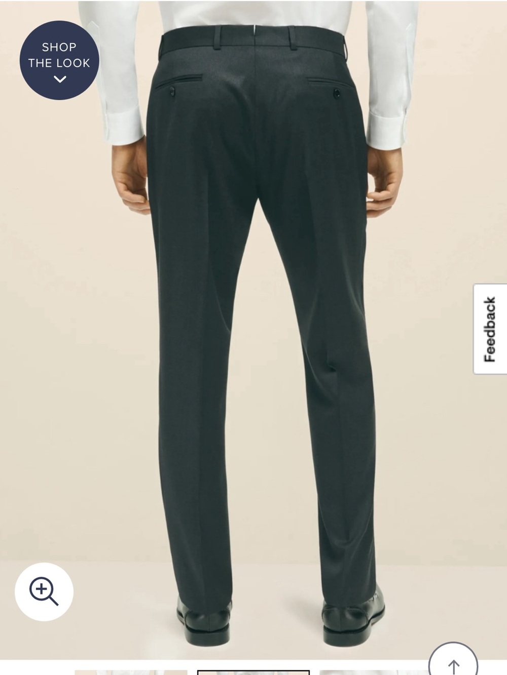 Brooks brothers 818 Classic Men's Dress Trousers in Dark Charcoal